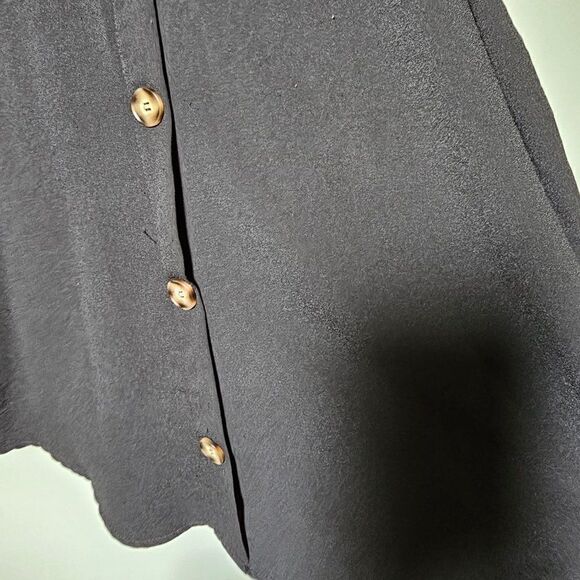 EUC BLACK BUTTON DOWN TANK SHORT DRESS SIZE M - Picture 8 of 9